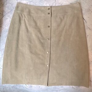 Talbots Suede Leather Skirt 10P